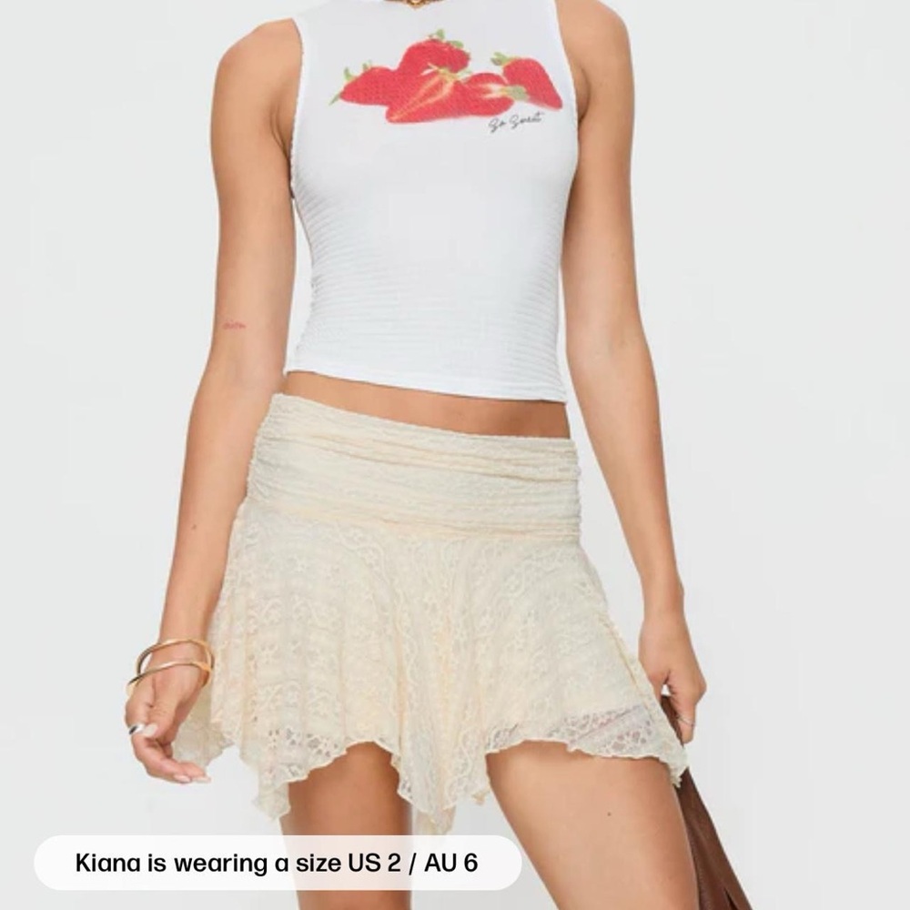 Princess Polly Cream Lace Blouse